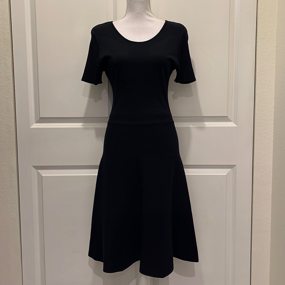 Christopher Fischer Short Sleeve Scoop Neck Dress in Black